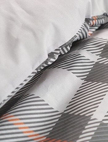 Parure de lit imprimé A carreaux coton FLANELLE