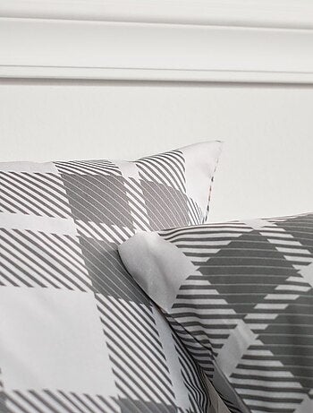 Parure de lit imprimé A carreaux coton FLANELLE