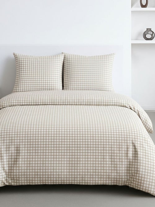 Parure de lit imprimé A carreaux CRAZY NAIS - Kiabi Parure de lit imprimé A carreaux CRAZY NAIS - Kiabi