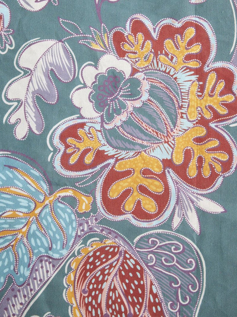 Parure de lit imprimé à fleurs - 2 personnes Bleu - Kiabi