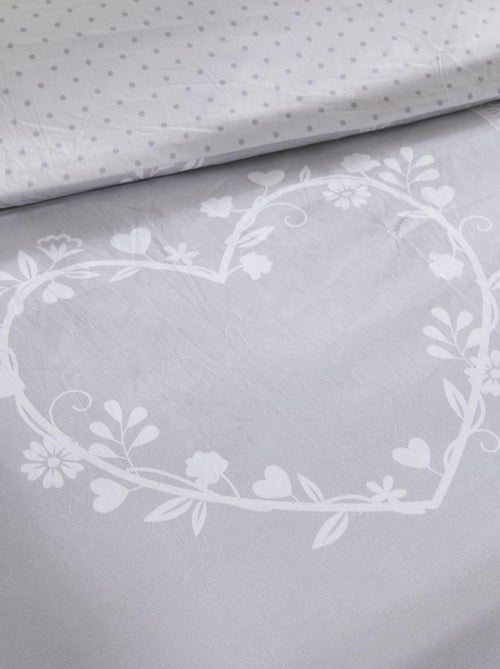 Parure de lit imprimé a pois coton CHARME - Kiabi
