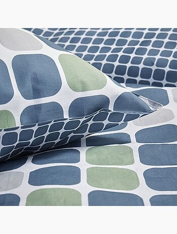 Parure de lit imprimé A pois Coton SUNSHINE HORTENSE