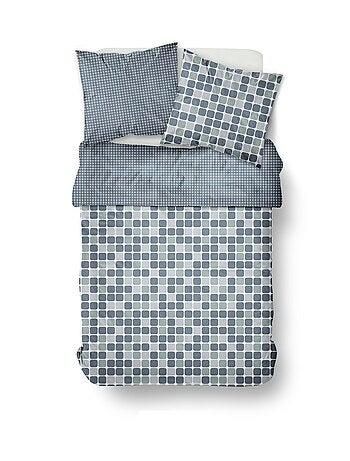 Parure de lit imprimé A pois Coton SUNSHINE HORTENSE