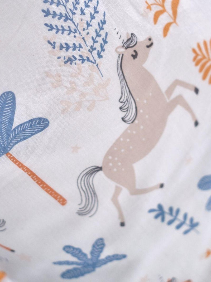 Parure de lit imprimé animalier coton HAPPY Rose - Kiabi