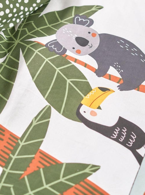 Parure de lit imprimé animalier coton HAPPY - Kiabi