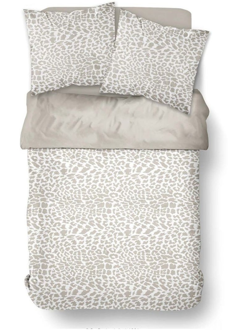 Parure de lit imprimé Animalier SUNSHINE HORTENCE Beige - Kiabi