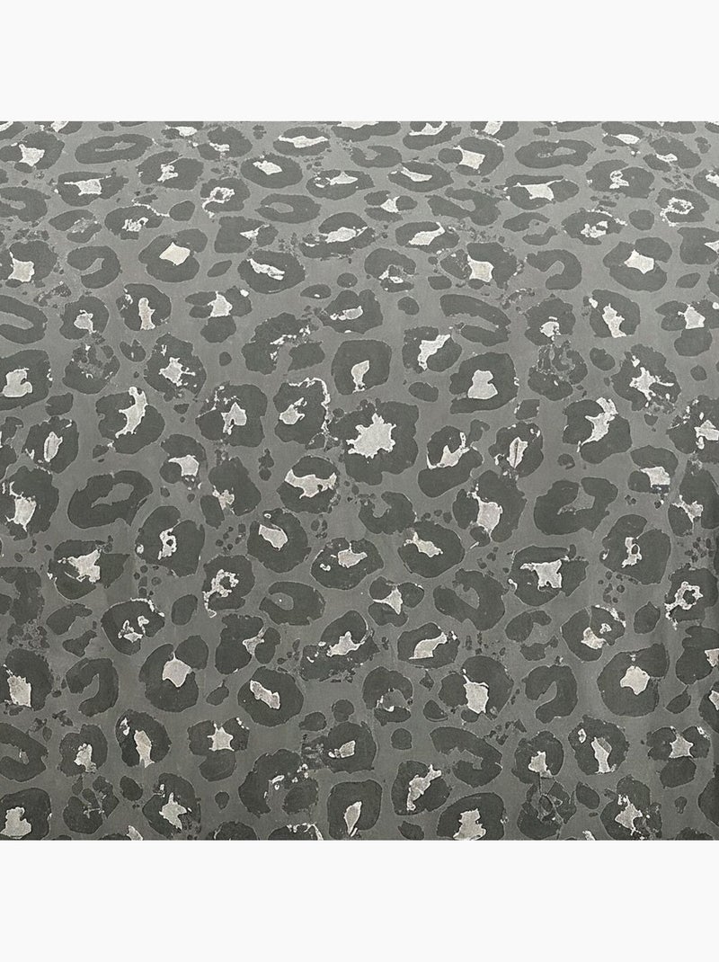 Parure de lit imprimé Animalier SUNSHINE LEO gris anthracite - Kiabi