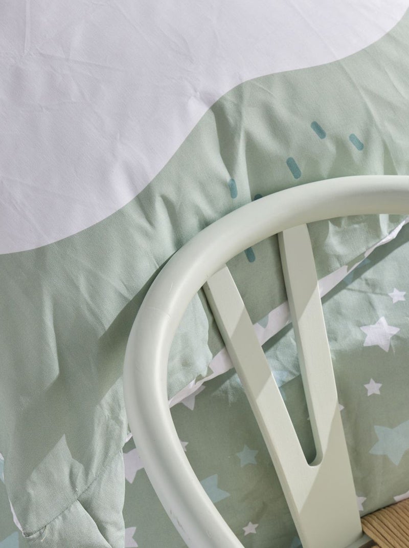 Parure de lit imprimé chouette - 1 personne Vert - Kiabi