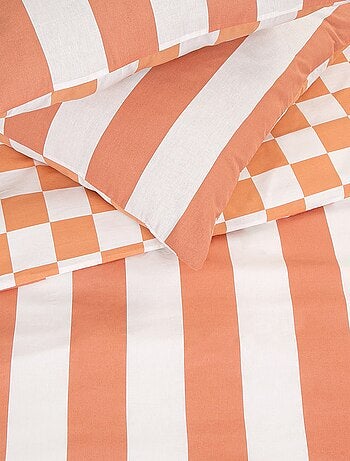 Parure de lit imprimé 'damier' - 2 personnes
