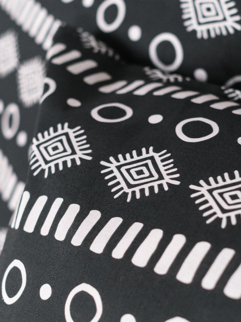 Parure de lit imprimé Ethnique coton SUNSHINE SALY Noir - Kiabi
