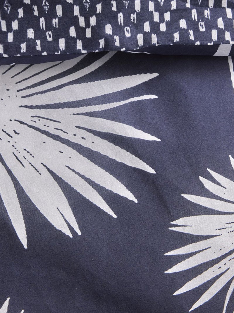 Parure de lit imprimé fantaisie - 2 personnes Bleu - Kiabi