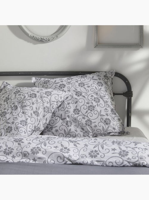 Parure de lit imprimé floral coton CHARME - Kiabi