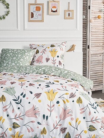 Parure de lit imprimé Floral coton FLANELLE