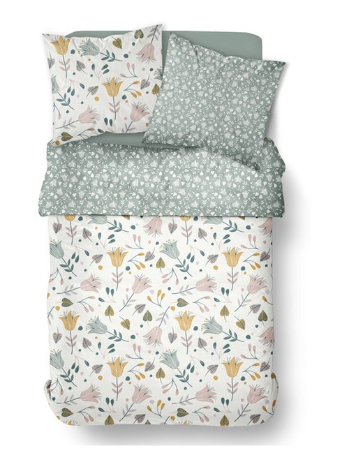 Parure de lit imprimé Floral coton FLANELLE - Kiabi