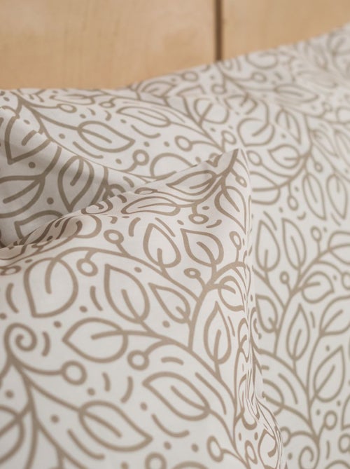 Parure de lit imprimé Floral coton FLANELLE - Kiabi