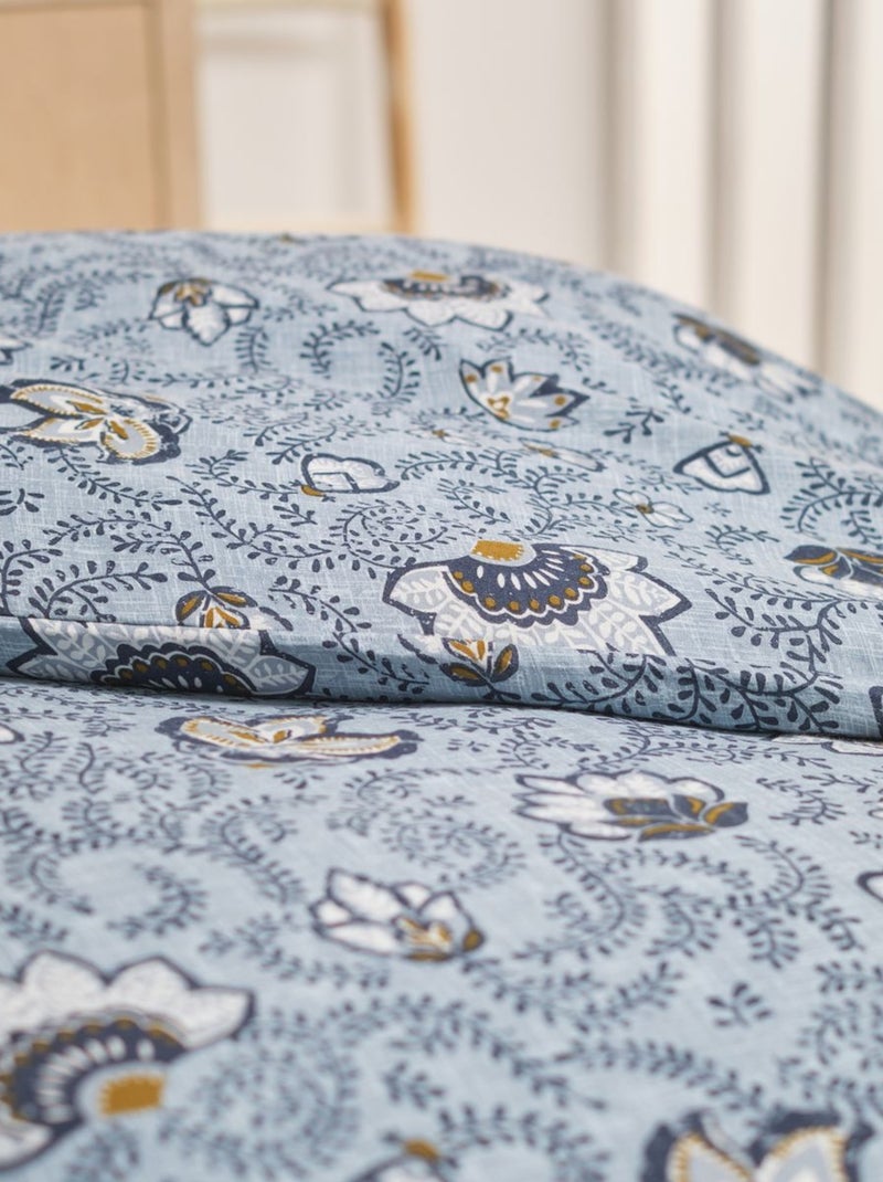 Parure de lit imprimé Floral coton FLANELLE Vert - Kiabi