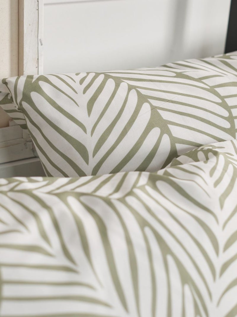 Parure de lit imprimé Floral coton FLANELLE Vert - Kiabi
