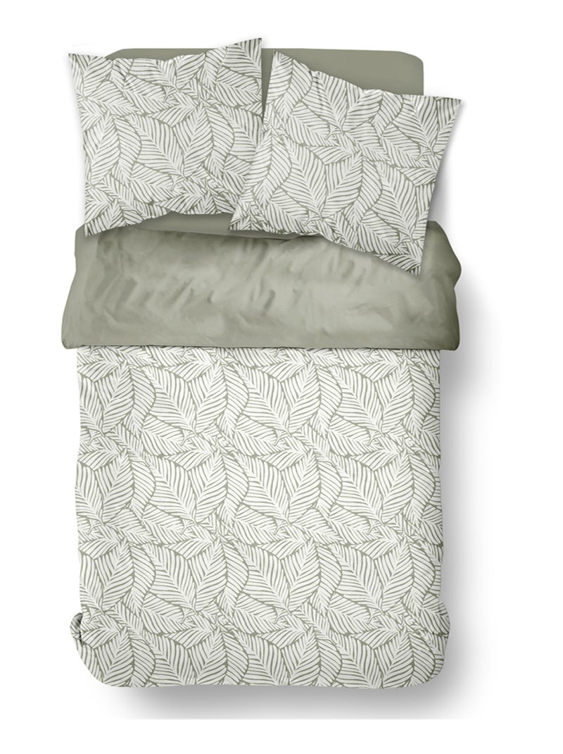 Parure de lit imprimé Floral coton FLANELLE Vert - Kiabi