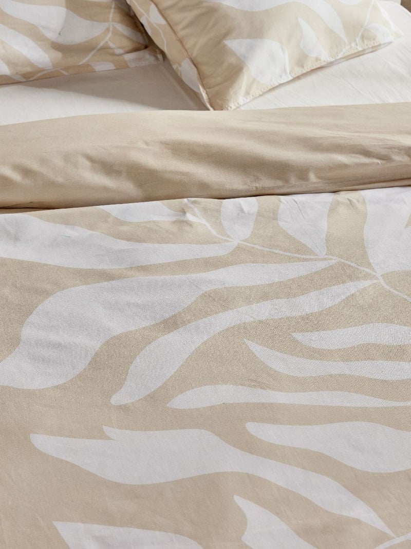 Parure de lit imprimé floral coton SEA SIDE Beige - Kiabi
