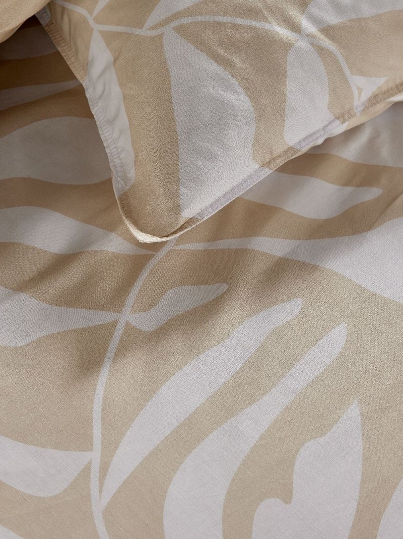 Parure de lit imprimé floral coton SEA SIDE Beige - Kiabi