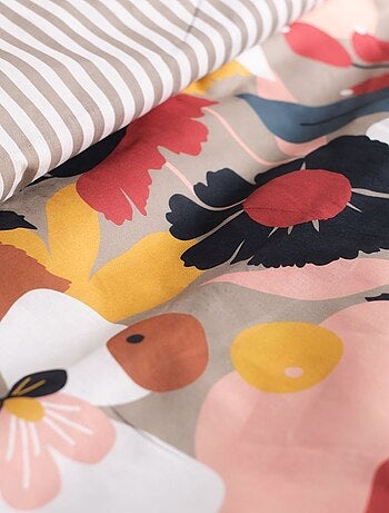 Parure de lit imprimé Floral coton SUNSHINE ADELE