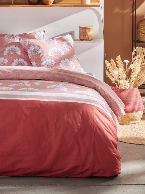 Parure de lit imprimé Floral Coton SUNSHINE CELESTE - Kiabi
