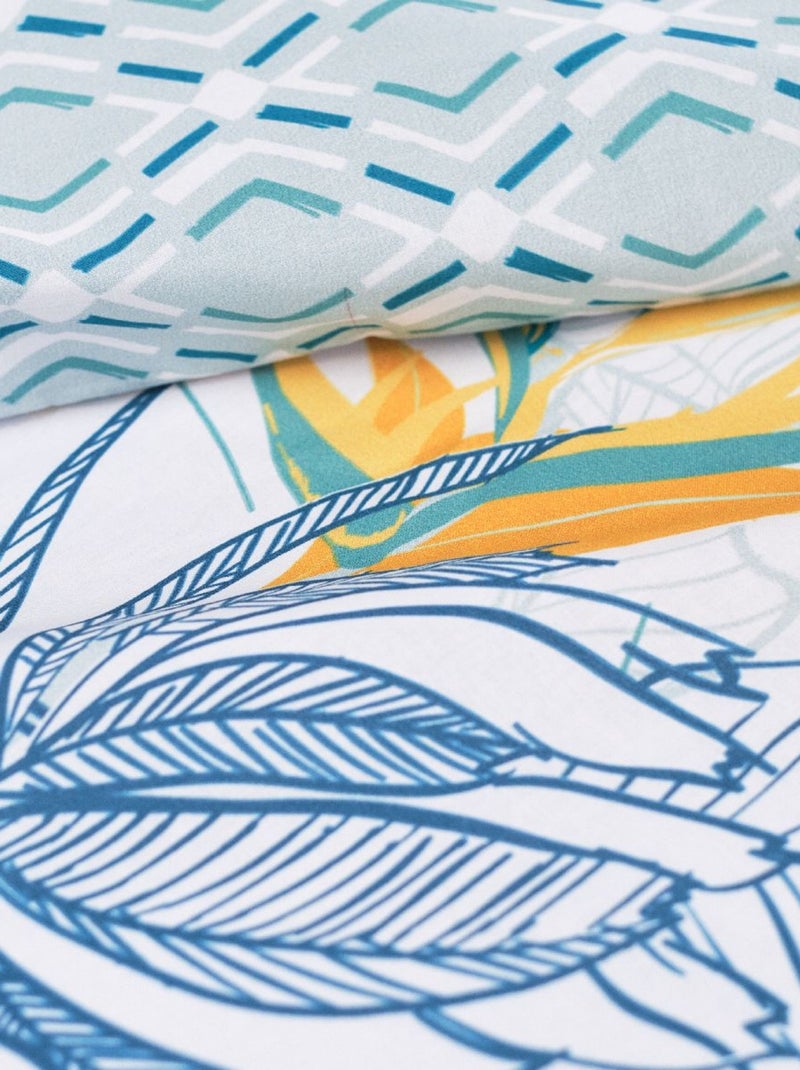 Parure de lit imprimé Floral coton SUNSHINE CHARLY Blanc - Kiabi