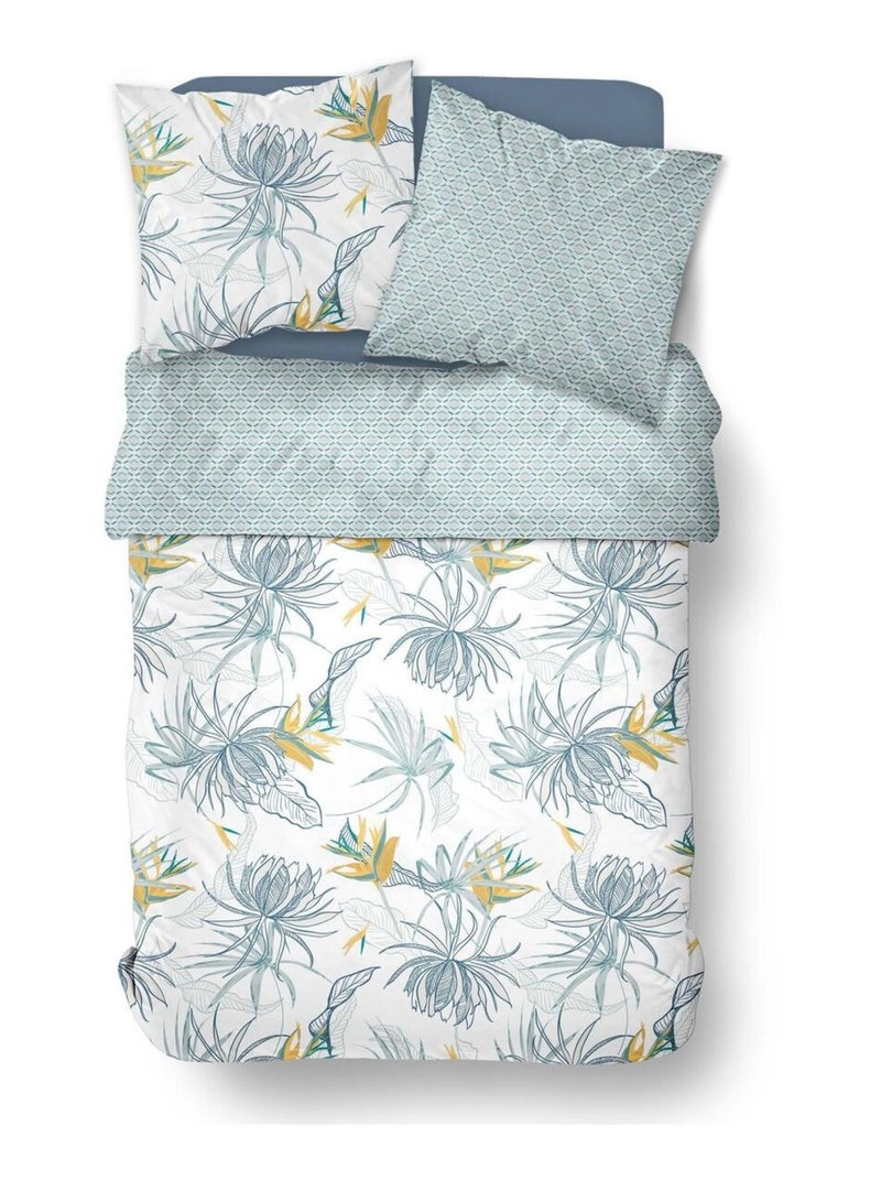Parure de lit imprimé Floral coton SUNSHINE CHARLY Blanc - Kiabi
