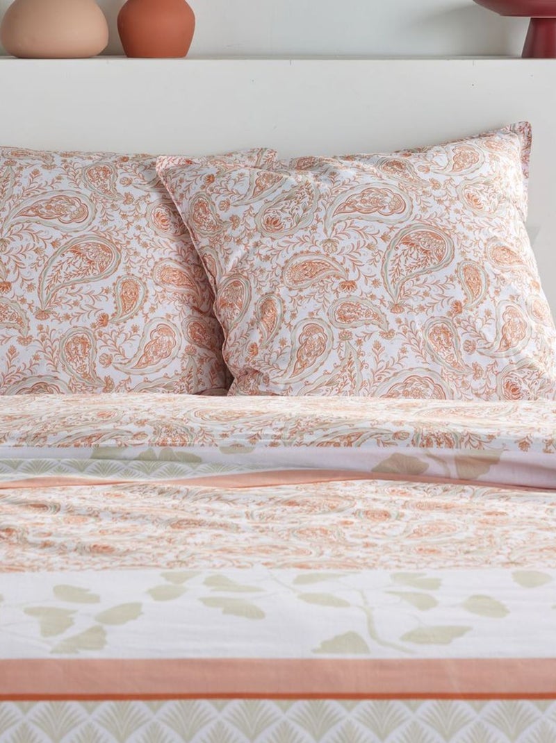 Parure de lit imprimé Floral coton SUNSHINE ELAINE Rose - Kiabi