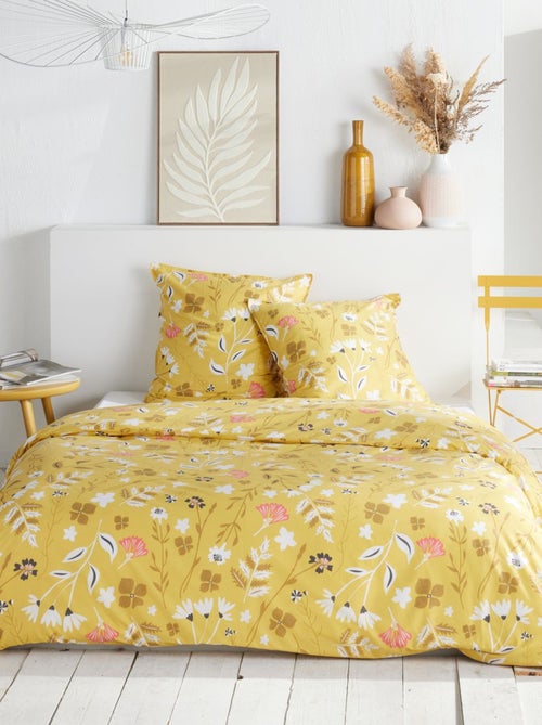 Parure de lit imprimé Floral coton SUNSHINE FAUSTINE - Kiabi
