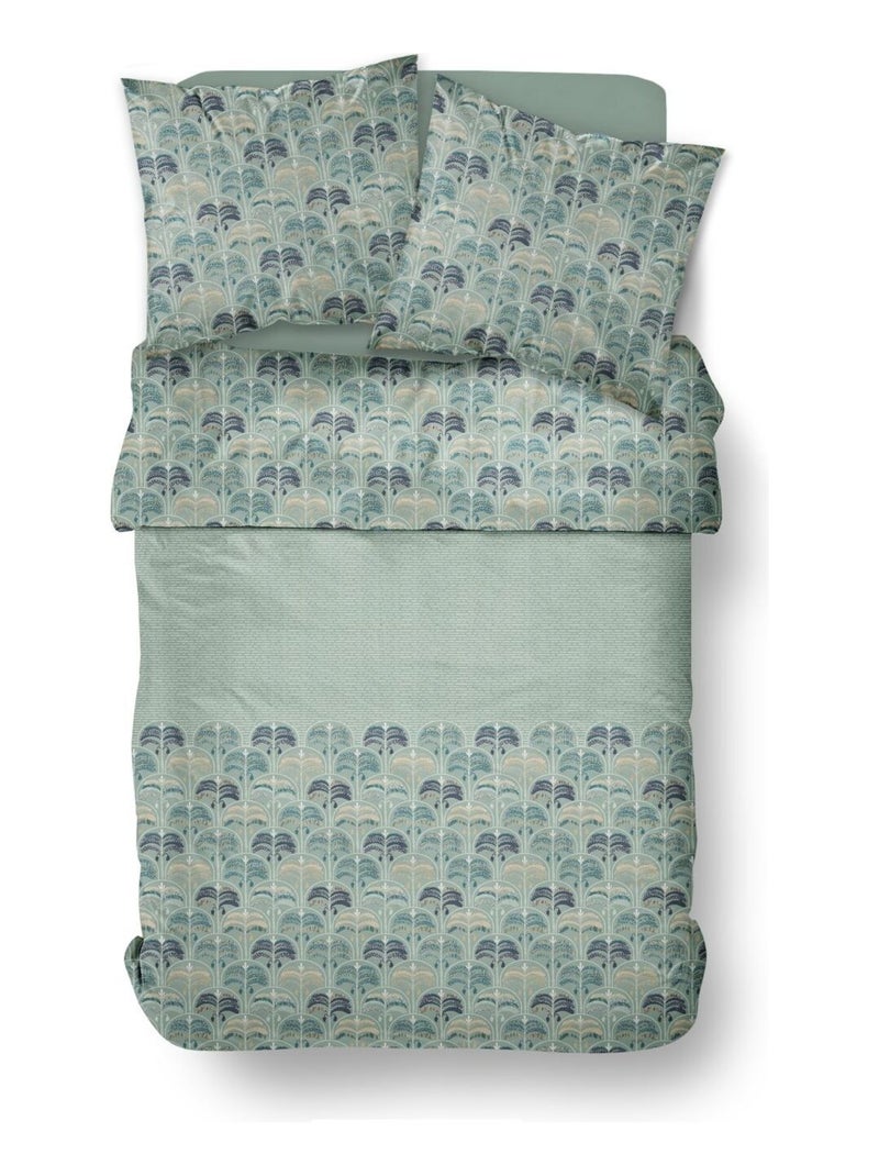Parure de lit imprimé Floral Coton SUNSHINE FELIX Vert - Kiabi