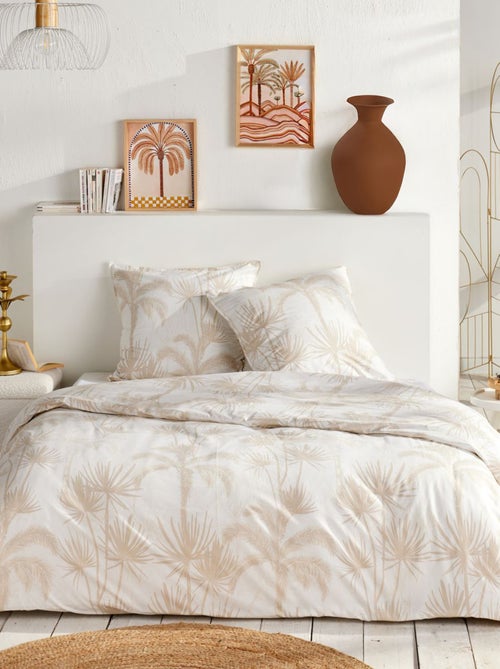 Parure de lit imprimé Floral coton SUNSHINE GANET - Kiabi