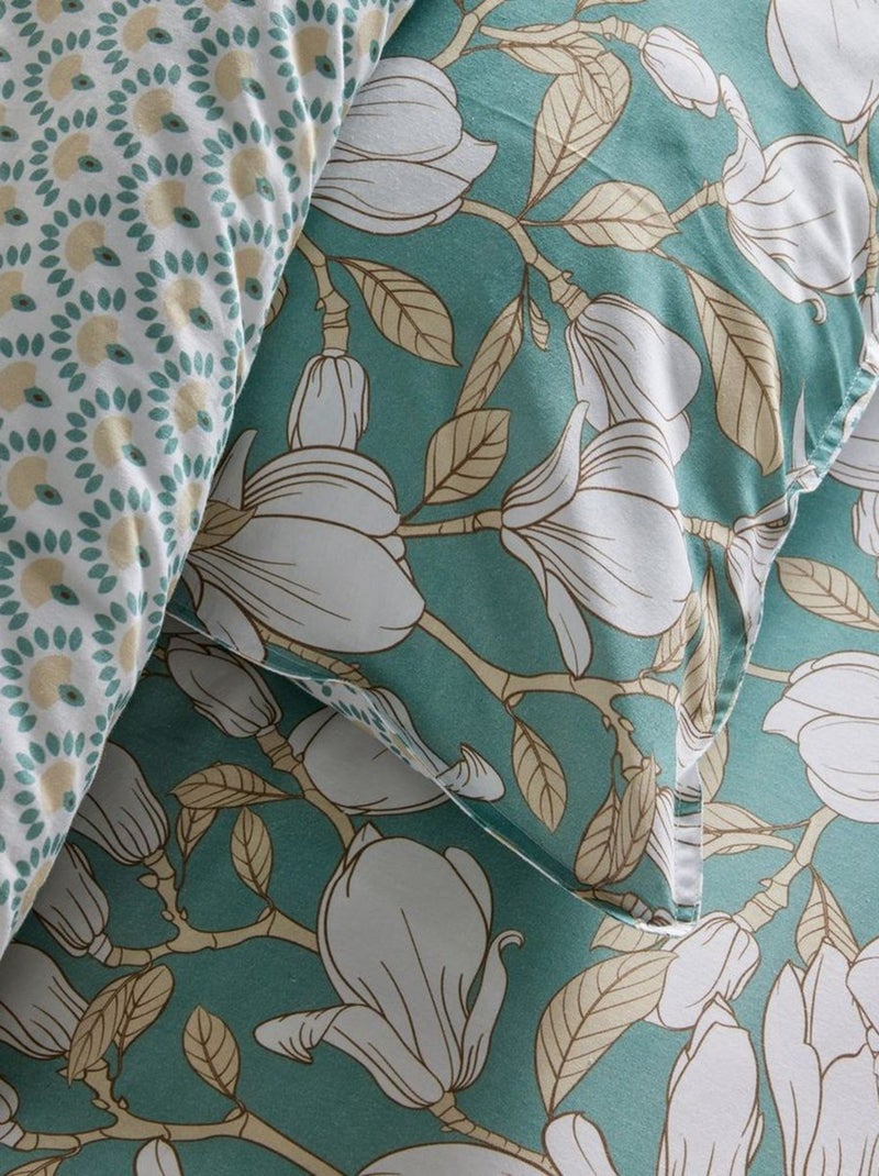 Parure de lit imprimé Floral coton SUNSHINE JAVIER Bleu - Kiabi