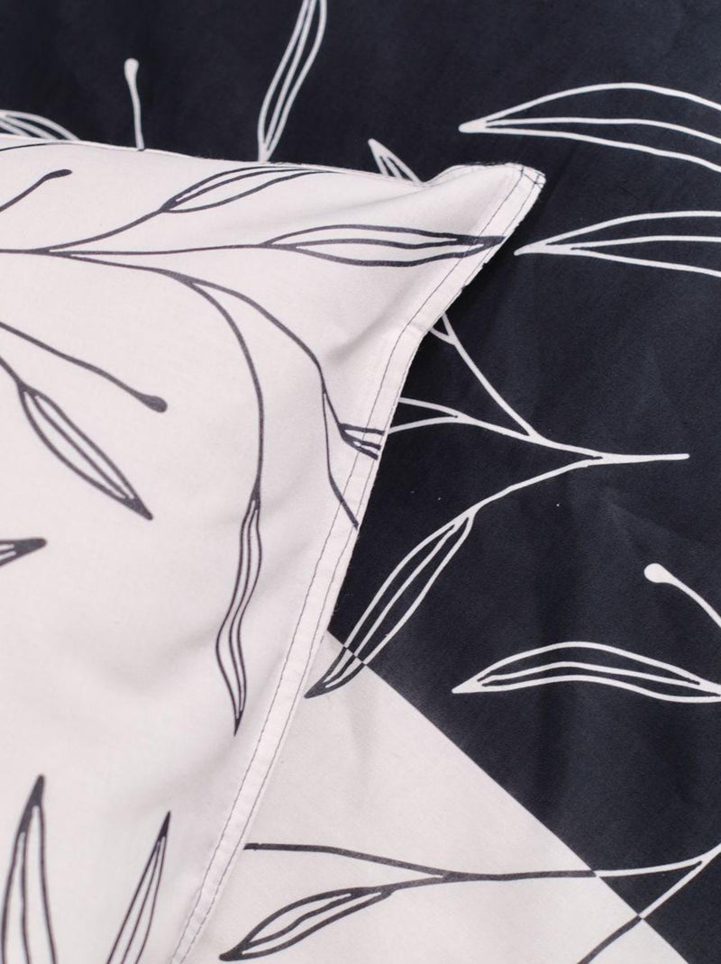 Parure de lit imprimé floral coton SUNSHINE JULES Blanc - Kiabi