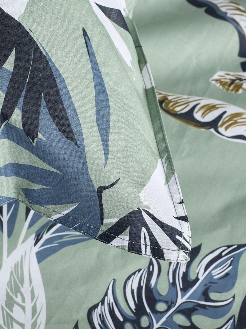 Parure de lit imprimé Floral Coton SUNSHINE LOGAN Vert - Kiabi