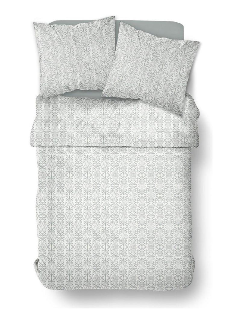 Parure de lit imprimé Floral Coton SUNSHINE LOUNA Blanc - Kiabi