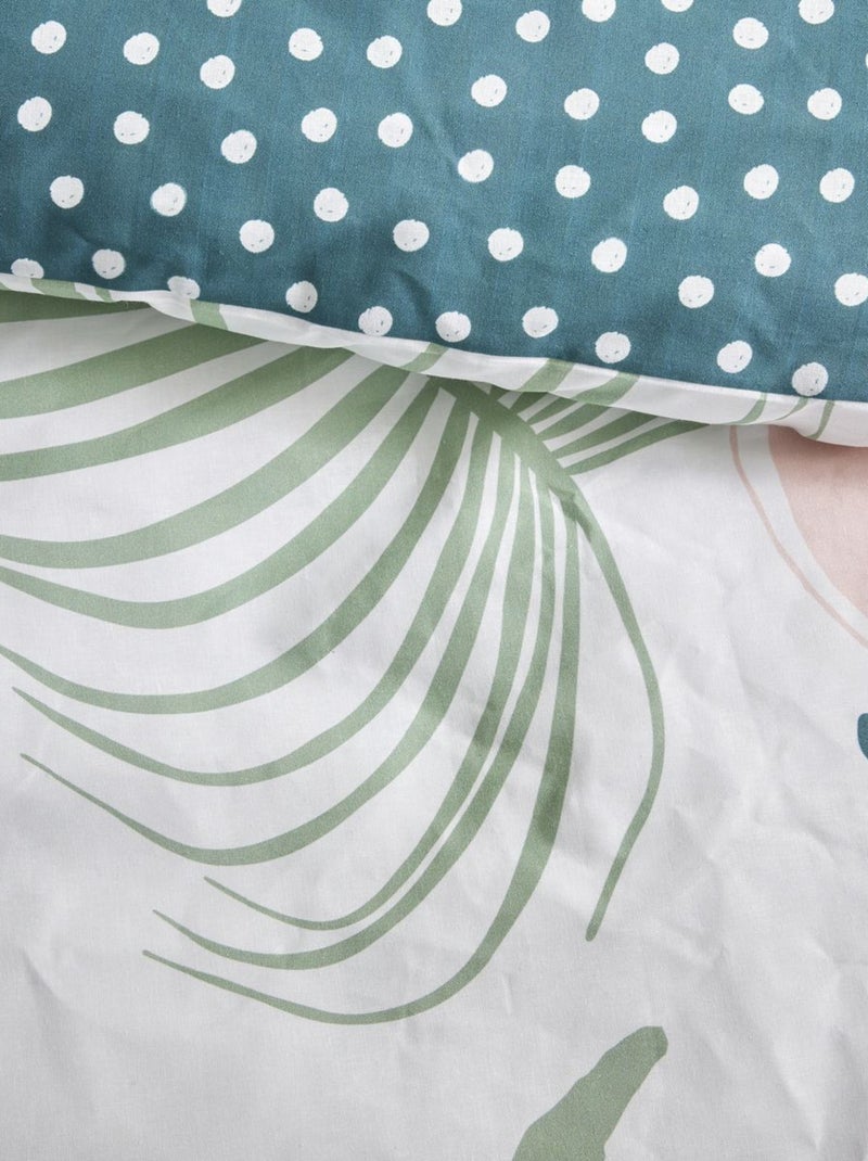 Parure de lit imprimé Floral coton SUNSHINE LOUNA Blanc - Kiabi