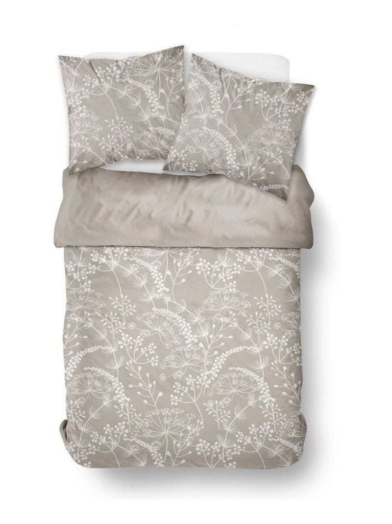 Parure de lit imprimé Floral coton SUNSHINE LUIZ Beige - Kiabi