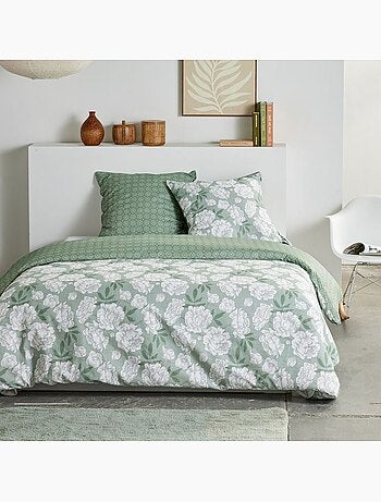 Parure de lit imprimé Floral coton SUNSHINE MACHA