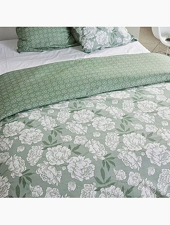 Parure de lit imprimé Floral coton SUNSHINE MACHA