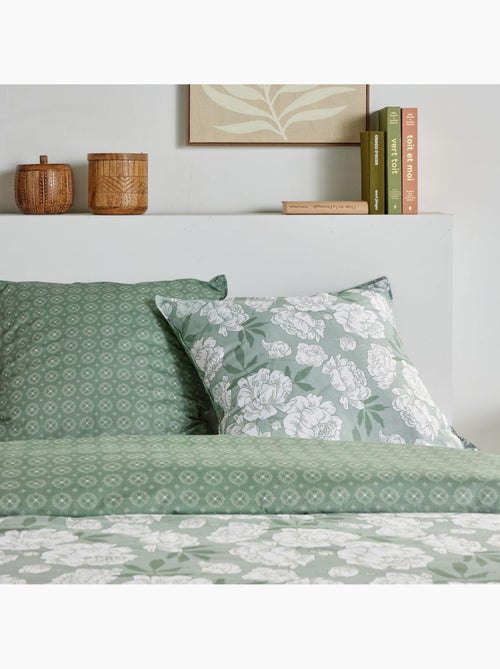 Parure de lit imprimé Floral coton SUNSHINE MACHA - Kiabi