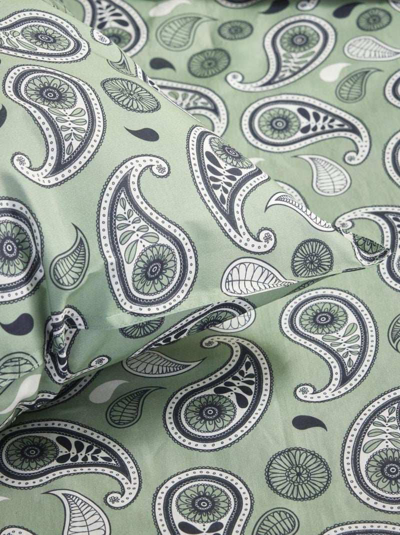 Parure de lit imprimé Floral Coton SUNSHINE MADELEINE Vert - Kiabi