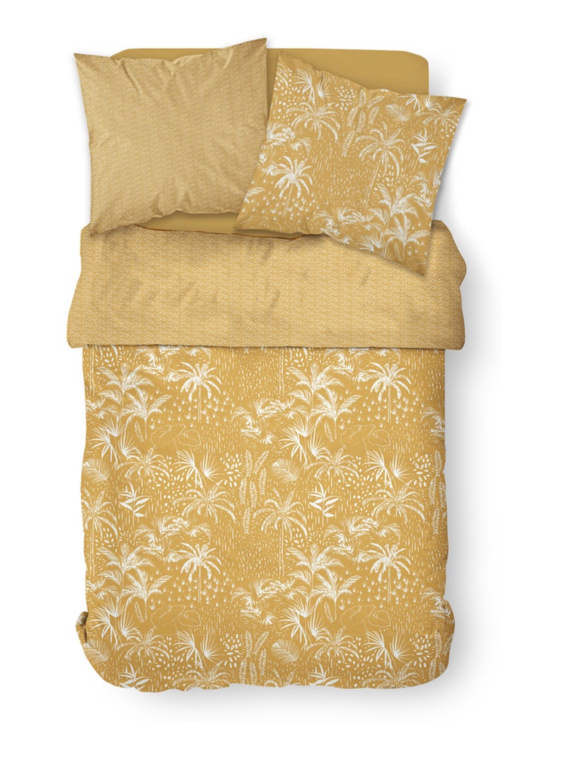Parure de lit imprimé Floral coton SUNSHINE NOA Jaune - Kiabi