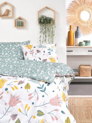 Parure de lit imprimé Floral coton SUNSHINE POLLIN