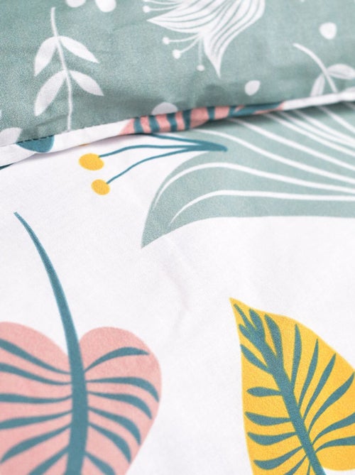 Parure de lit imprimé Floral coton SUNSHINE POLLIN - Kiabi