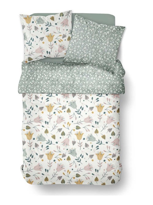 Parure de lit imprimé Floral coton SUNSHINE POLLIN - Kiabi