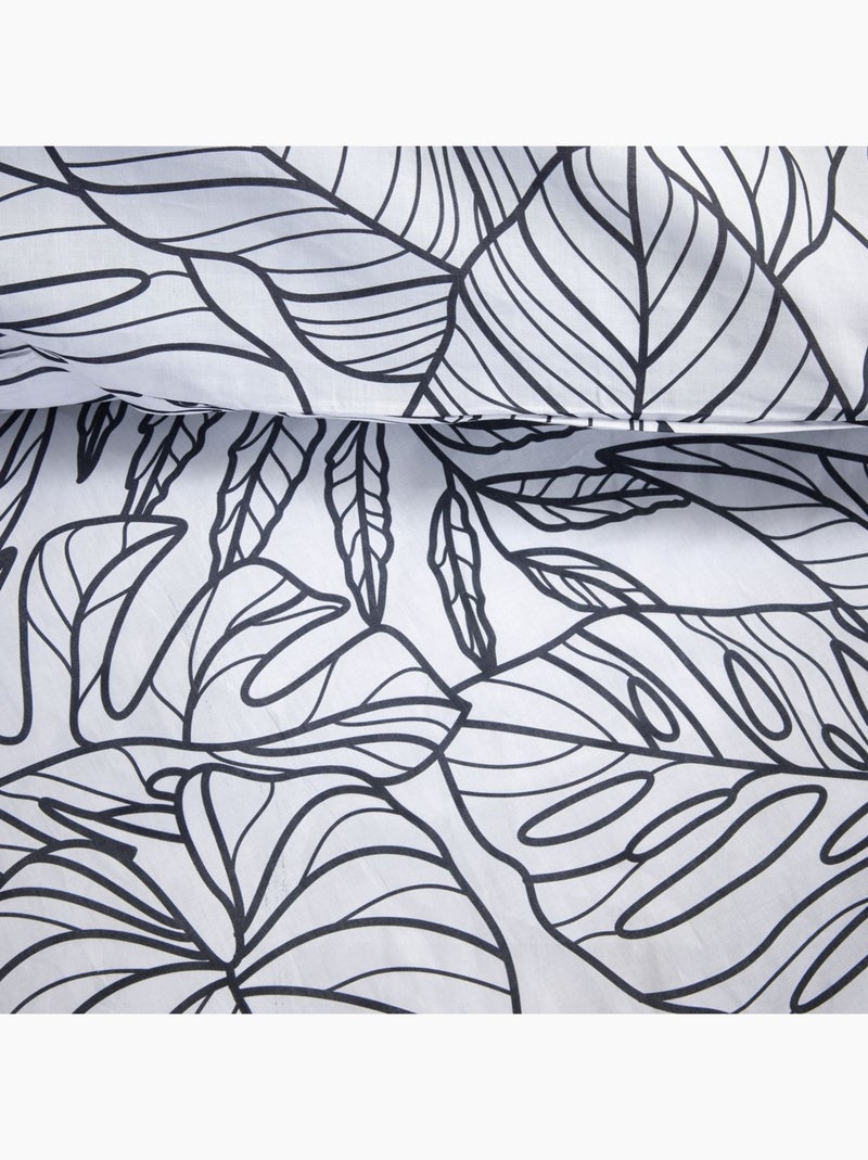 Parure de lit imprimé Floral Coton SUNSHINE RITA Blanc - Kiabi
