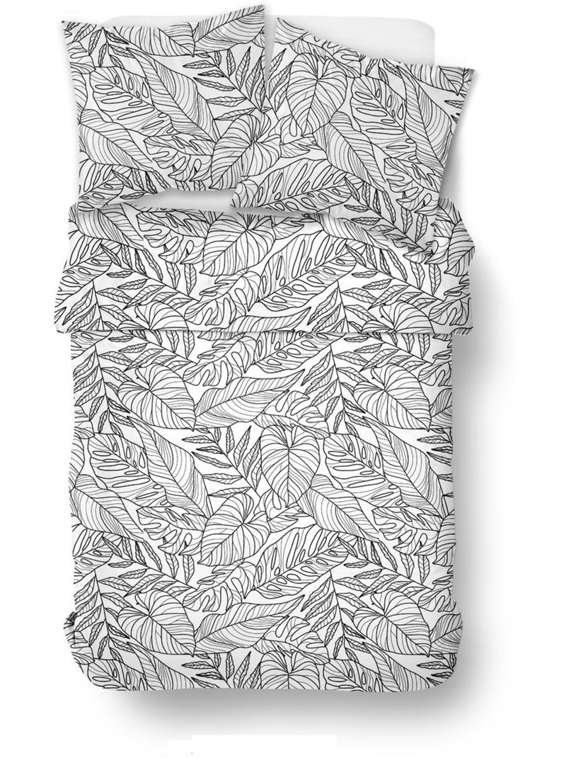 Parure de lit imprimé Floral Coton SUNSHINE RITA Blanc - Kiabi