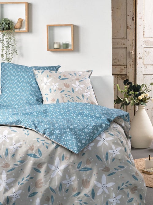 Parure de lit imprimé Floral coton SUNSHINE SOLANGE - Kiabi