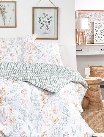 Parure de lit imprimé Floral coton SUNSHINE THEA